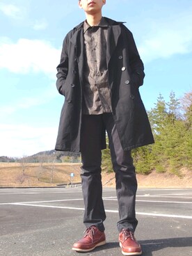 「ADRER」｜焼きうどんさん（メンズ・178cm）の冬コーディネート