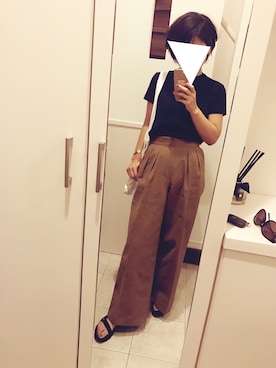 「お買い物」｜「アイテム（サンダル）」を使った、yukkkiさん（レディース・172cm）の夏コーディネート