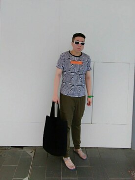 「COMMUNITY（コミュニティー）のアイテム」を使った、Panda Ngさん（メンズ・179cm）の秋コーディネート