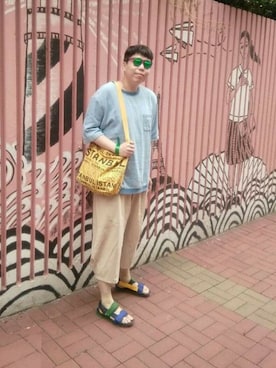 「WILDFOX（ワイルドフォックス）のアイテム」を使った、Panda Ngさん（メンズ・179cm）の秋コーディネート