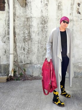 「HORACE （ホレース）のアイテム」を使った、Panda Ngさん（メンズ・179cm）の冬コーディネート