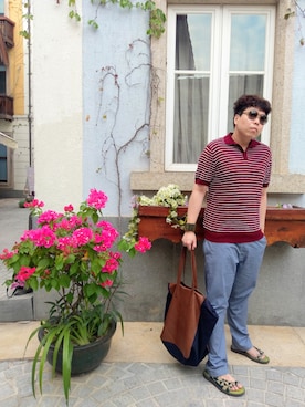 「Macanna（マカナ）のアイテム」を使った、Panda Ngさん（メンズ・179cm）の秋コーディネート