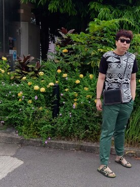 「Macanna（マカナ）のアイテム」を使った、Panda Ngさん（メンズ・179cm）の秋コーディネート