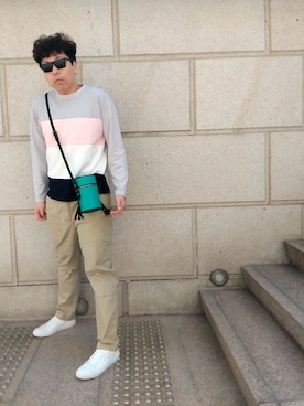 「CERONIAS（セロニアス）のアイテム」を使った、Panda Ngさん（メンズ・179cm）の秋コーディネート