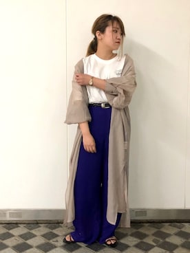 「PAGEBOY」｜「アイテム（シャツワンピース）」を使った、miii.さん（レディース・150cm）の春コーディネート