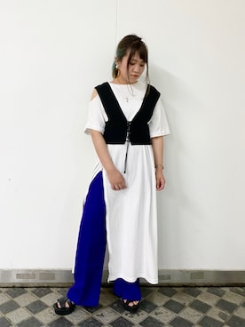 「ビスチェコーデ」｜miii.さん（レディース・150cm）の夏コーディネート