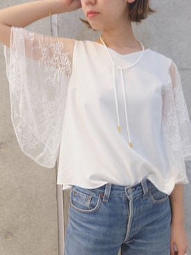 「kaene（カエン）のアイテム」を使った、kaeneSTAFFさん（レディース・160cm）の春コーディネート