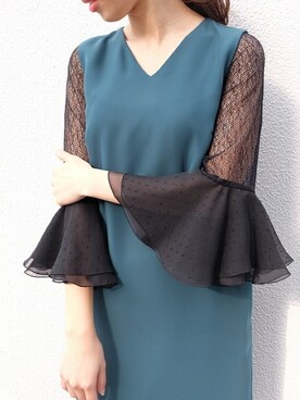 「kaene（カエン）のアイテム（ワンピース）」を使った、kaeneSTAFFさん（レディース・160cm）の秋コーディネート