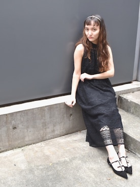 「kaene（カエン）のアイテム（ワンピース）」を使った、kaeneSTAFFさん（レディース・160cm）の秋コーディネート