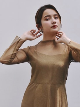 「アイテム（ドレス）」を使った、kaeneSTAFFさん（レディース・156cm）の冬コーディネート