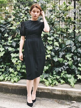 「コクーンスカート」｜「アイテム（ワンピース/ドレス）」を使った、kaeneSTAFFさん（レディース・156cm）の冬コーディネート