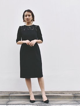 「アイテム（ドレス）」を使った、kaeneSTAFFさん（レディース・162cm）の冬コーディネート