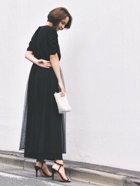 「kaene（カエン）のアイテム（ワンピース）」を使った、kaeneSTAFFさん（レディース・155cm）の夏コーディネート