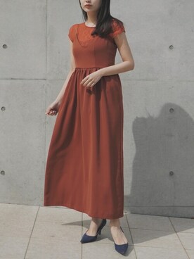 ドレスを使った テラコッタ の人気ファッションコーディネート ユーザー ショップスタッフ Wear