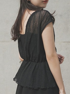 「アイテム（ドレス、ブラック系）」を使った、kaeneSTAFFさん（レディース・155cm）の春コーディネート