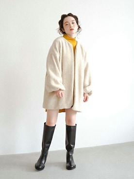 「ロングカーディガン」｜kaeneSTAFFさん（レディース・153cm）の冬コーディネート