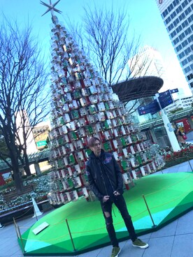 「DIESEL BLACK GOLD（ディーゼル ブラック ゴールド）のアイテム（ライダースジャケット、ブラック系）」を使った、GISSI-さん（メンズ・180cm）の冬コーディネート