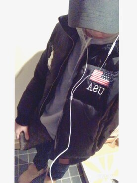 「POLO RALPH LAUREN（ポロ ラルフ ローレン）のアイテム（キャップ、ブラック系）」を使った、パルプンテ。さん（メンズ・170cm）の冬コーディネート