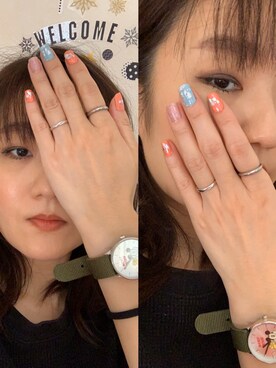 「MICKEY MOUSE（ミッキーマウス）のアイテム（腕時計）」を使った、shionmamaさん（レディース・152cm）の秋コーディネート