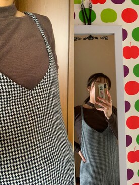 「チドリ柄」｜「アイテム（ワンピース/ドレス）」を使った、shionmamaさん（レディース・152cm）の冬コーディネート