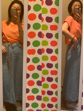 「TOPSHOP（トップショップ）のアイテム（Tシャツ/カットソー）」を使った、shionmamaさん（レディース・152cm）の夏コーディネート