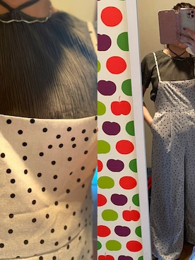 「チョーカートップス」｜「アイテム（オールインワン・サロペット）」を使った、shionmamaさん（レディース・152cm）の春コーディネート