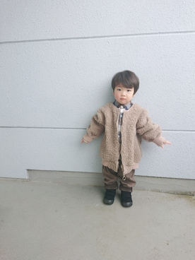 「アイテム（ブルゾン）」を使った、Ｒ兄弟さん（キッズ・80cm）の冬コーディネート
