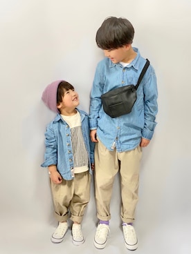 R兄弟さん(キッズ・133cm)の春コーディネート