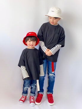 Ｒ兄弟さん（キッズ・133cm）の春コーディネート