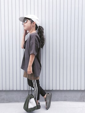 「birkenstock2018ss」｜nanaさん（キッズ・120cm）の夏コーディネート