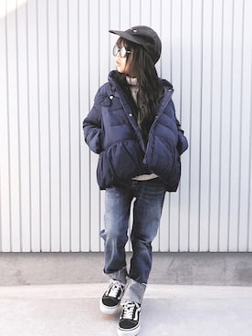 「on the day（オンザデイ）のアイテム」を使った、nanaさん（キッズ・120cm）の冬コーディネート