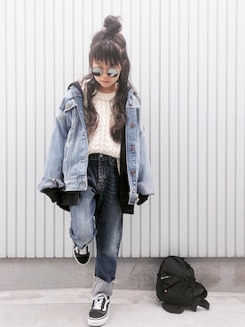 「STATE（ステイト）のアイテム」を使った、nanaさん（キッズ・120cm）の冬コーディネート