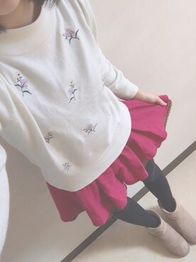 「PRIME PATTERN（プライムパターン）のアイテム」を使った、ぷー子さん（レディース・161cm）の冬コーディネート