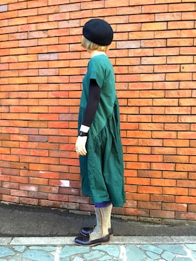 「KAPITAL」｜「アイテム（ワンピース/ドレス）」を使った、カジさん（レディース・162cm）の冬コーディネート