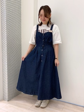 「Green　Parks（グリーンパークス）のアイテム（ワンピース）」を使った、ちひろさん（レディース・155cm）の春コーディネート