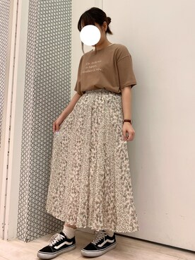 「ワッシャースカート」｜ちひろさん（レディース・154cm）の夏コーディネート