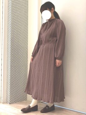 「ELENCARE DUE」｜「アイテム（ワンピース/ドレス）」を使った、ちひろさん（レディース・154cm）の春コーディネート