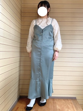 「ELENCARE DUE」｜「アイテム（ワンピース/ドレス）」を使った、ちひろさん（レディース・154cm）の春コーディネート