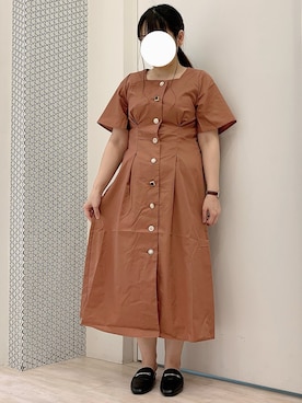 「ELENCARE DUE」｜「アイテム（ワンピース/ドレス）」を使った、ちひろさん（レディース・154cm）の春コーディネート