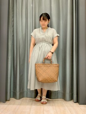 「ELENCARE DUE」｜「アイテム（ワンピース/ドレス）」を使った、ちひろさん（レディース・154cm）の夏コーディネート
