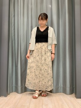 「ELENCARE DUE（エレンカーレデュエ）のアイテム」を使った、ちひろさん（レディース・154cm）の夏コーディネート