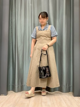 「Sugar spoon（シュガースプーン）のアイテム」を使った、ちひろさん（レディース・154cm）の夏コーディネート