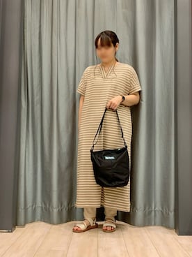 「DISCUS（ディスカス）のアイテム」を使った、ちひろさん（レディース・154cm）の夏コーディネート