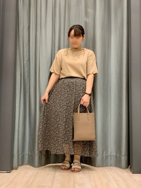 「cache cache（カシュ カシュ）のアイテム」を使った、ちひろさん（レディース・154cm）の夏コーディネート