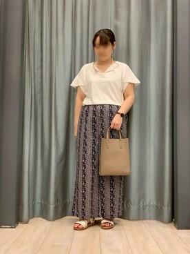 「cache cache（カシュ カシュ）のアイテム」を使った、ちひろさん（レディース・154cm）の夏コーディネート