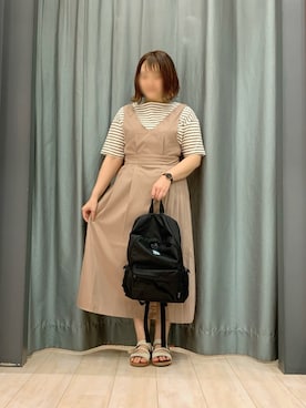 「ELENCARE DUE」｜「アイテム（ジャンパースカート）」を使った、ちひろさん（レディース・154cm）の夏コーディネート