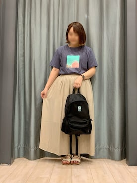 「DISCUS（ディスカス）のアイテム」を使った、ちひろさん（レディース・154cm）の夏コーディネート