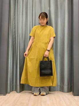 「cache cache（カシュ カシュ）のアイテム（トートバッグ）」を使った、ちひろさん（レディース・154cm）の夏コーディネート