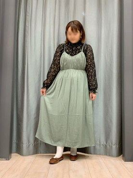 「ELENCARE DUE」｜「アイテム（ワンピース/ドレス）」を使った、ちひろさん（レディース・154cm）の夏コーディネート