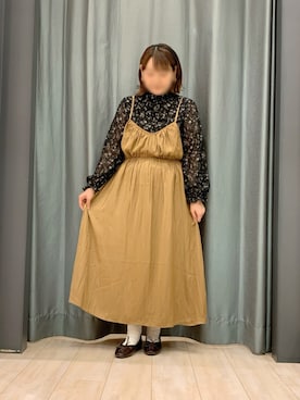「ELENCARE DUE」｜「アイテム（ワンピース/ドレス）」を使った、ちひろさん（レディース・154cm）の秋コーディネート